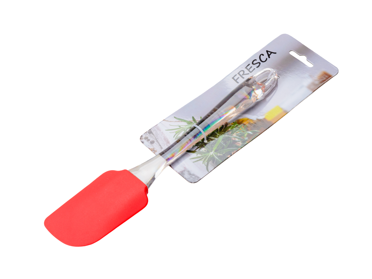 ЛОПАТКА КУХОННАЯ силиконовая с пластмассовой ручкой 25 см (арт. 991080, код 185443)