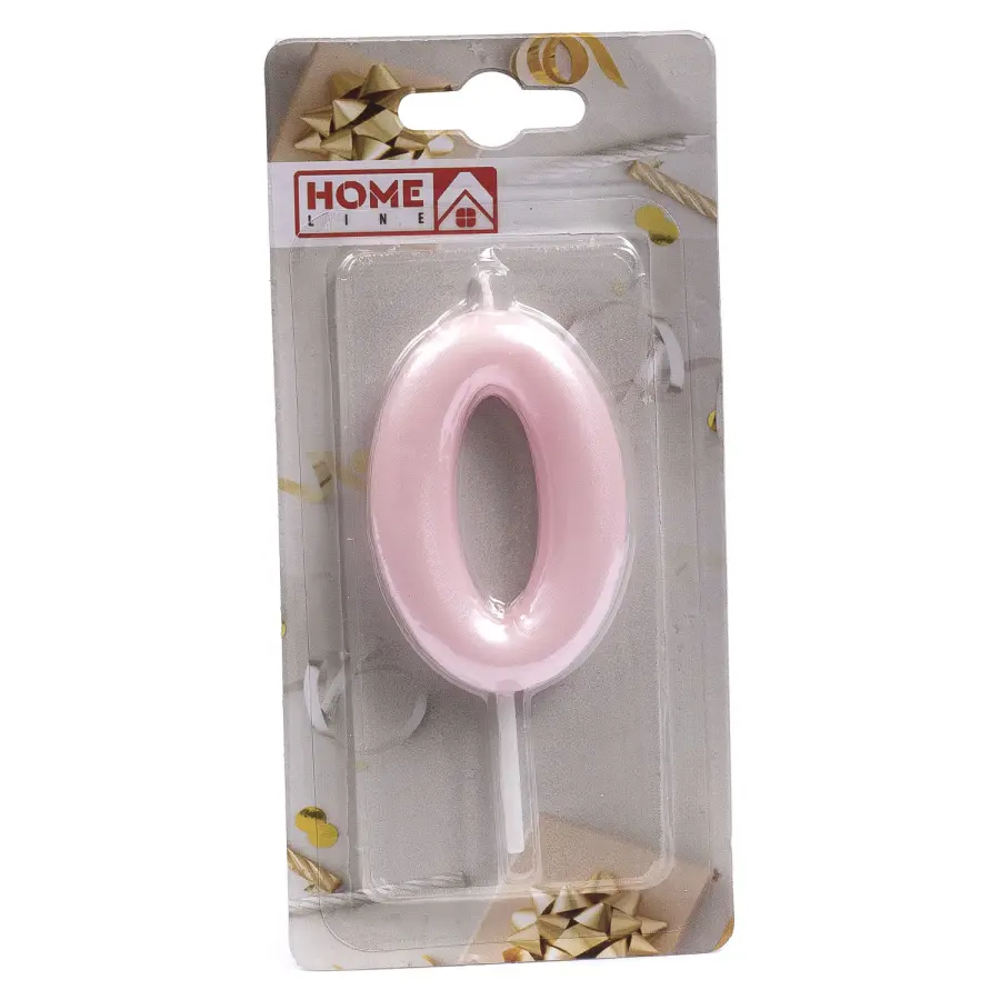 СВЕЧА для торта "Цифра 0" 4*6 см (арт. DY0016-4/0, код 225576)