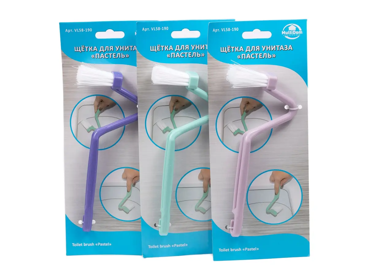 ЩЕТКА ДЛЯ WC пластмассовая 21 см (арт. VL58-190, код 516626)