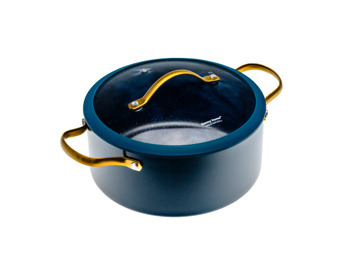 КАСТРЮЛЯ алюминиевая с антипригарным покрытием с крышкой 3,6 л/22*10 см (арт. C005-22, код 282043)