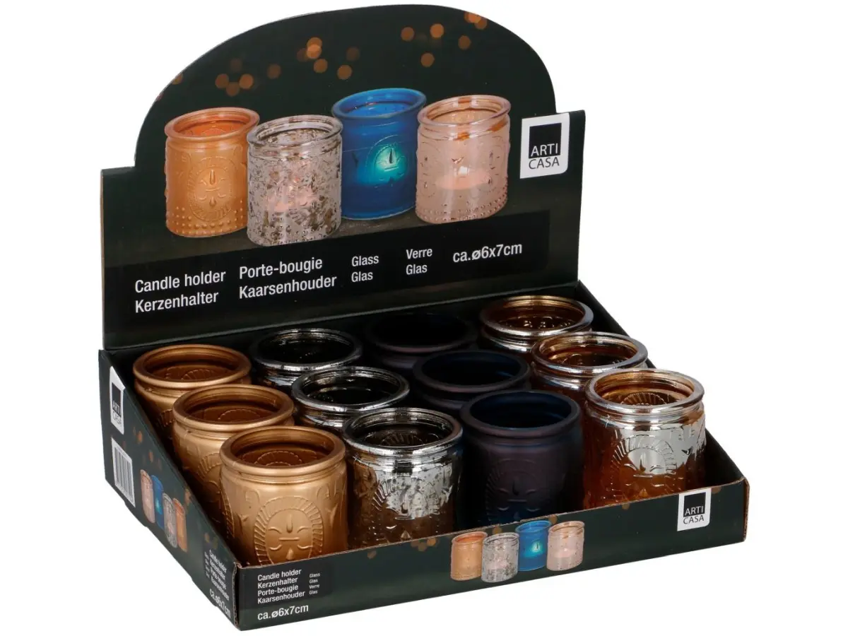 ПОДСВЕЧНИК стеклянный 6*7 см (код 057194)