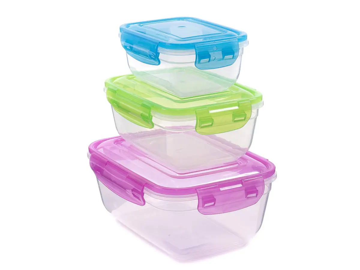 НАБОР КОНТЕЙНЕРОВ ДЛЯ ПРОДУКТОВ пластмассовых 3 шт. 400/800/1400 мл (арт. 94086, код 940861)