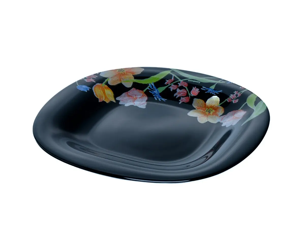 ТАРЕЛКА ДЕСЕРТНАЯ стеклянная "Neo Carina Minuet Black" 19 см (арт. V6314, код 276431)