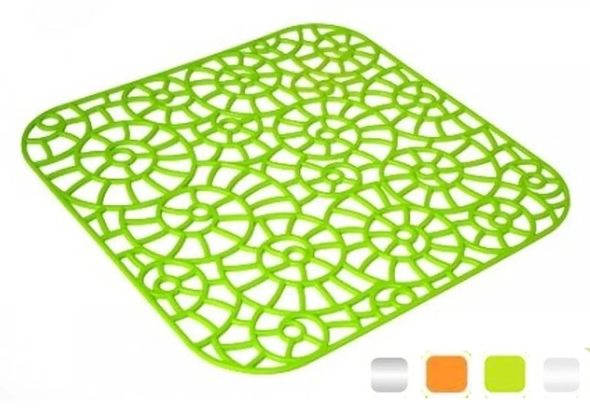 КОВРИК ДЛЯ МОЙКИ пластмассовый "Грата" 28*28 см (арт. С655, код 785248)