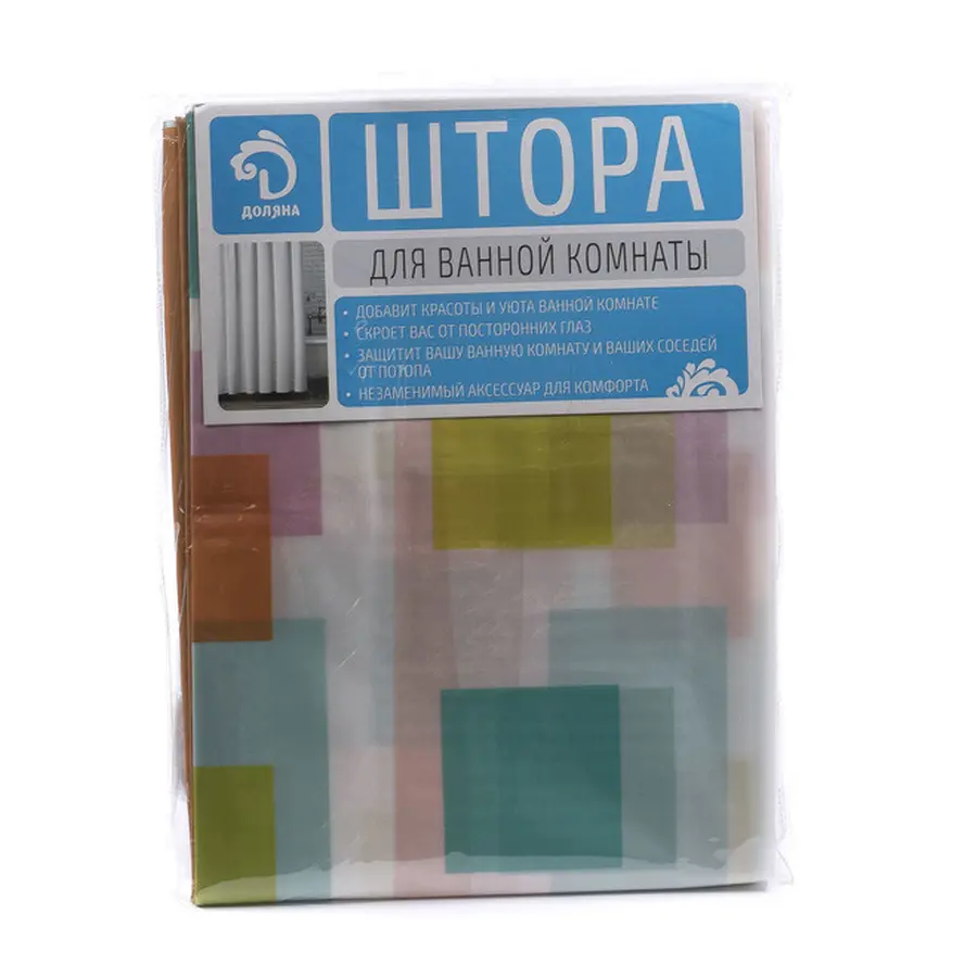 ЗАНАВЕС-ШТОРКА ДЛЯ ВАННОЙ ева "Палитра" 180*180 см (арт. 10997335, код 198429)