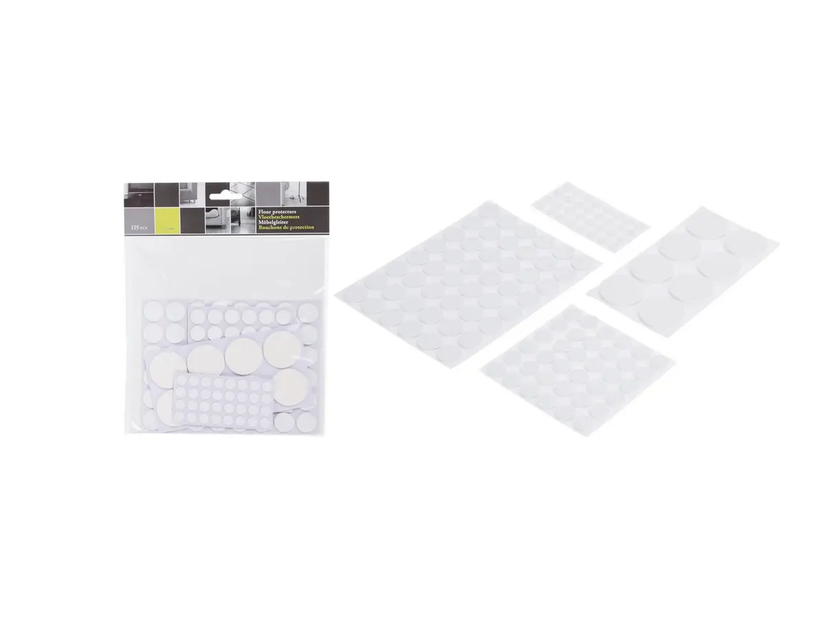 НАБОР НАКЛАДОК ДЛЯ МЕБЕЛИ поливинил 125 шт. в ассортименте (код 105315)