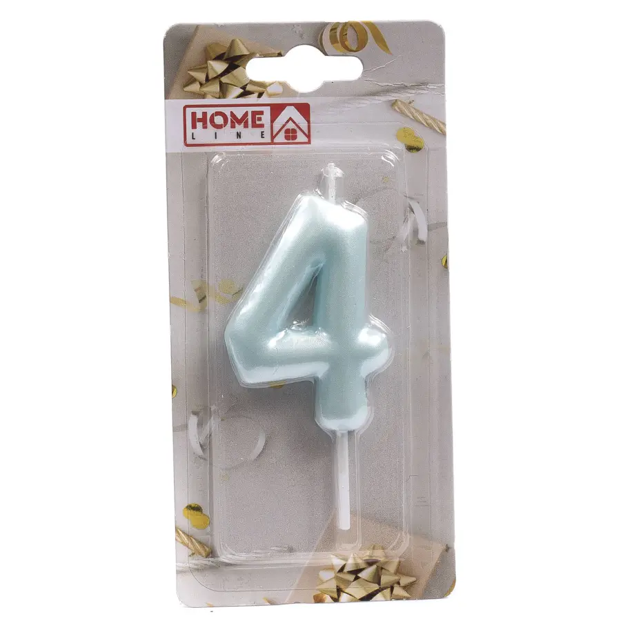 СВЕЧА для торта "Цифра 4" 4*6 см (арт. DY0016-5/4, код 225613)
