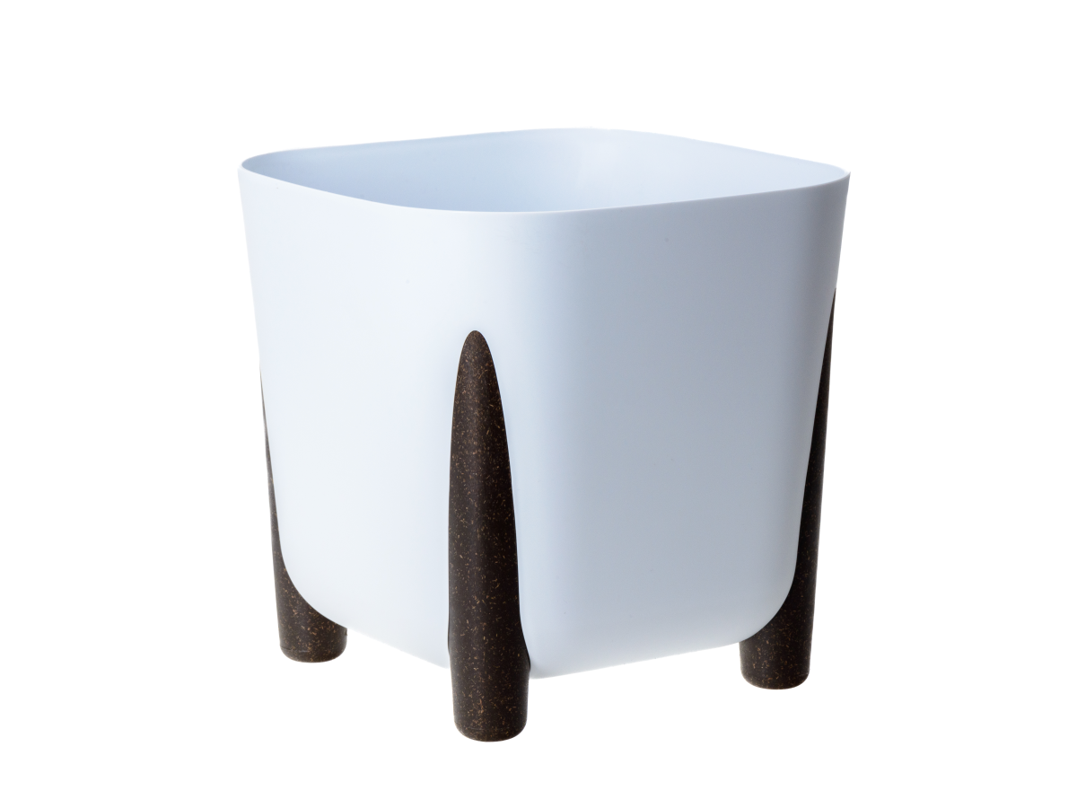 КАШПО пластмассовое "Frida" белое 21*21*20,5 см/6 л (арт. LA231-05)