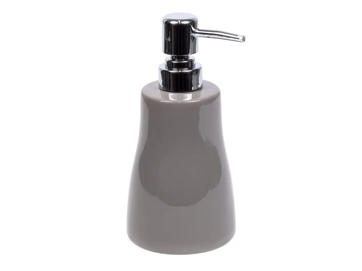 ДОЗАТОР ДЛЯ ЖИДКОГО МЫЛА керамический "Silvia grey" 8*8*17 см (арт. 2134507, код 160849)