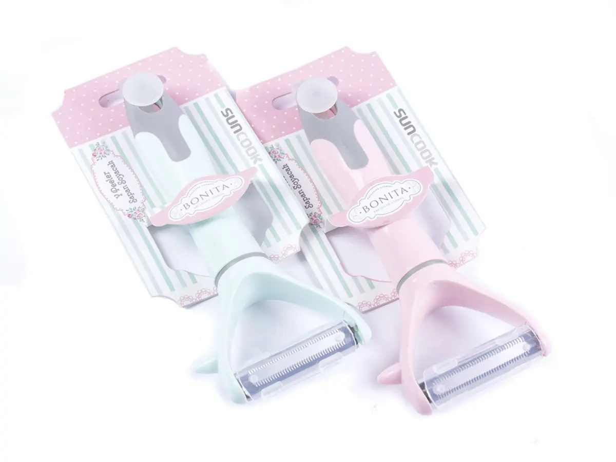 СКРЕБОК ДЛЯ ОЧИСТКИ ОВОЩЕЙ металлический с пластмассовой ручкой 17 см (арт. SC-2629, код 726290)