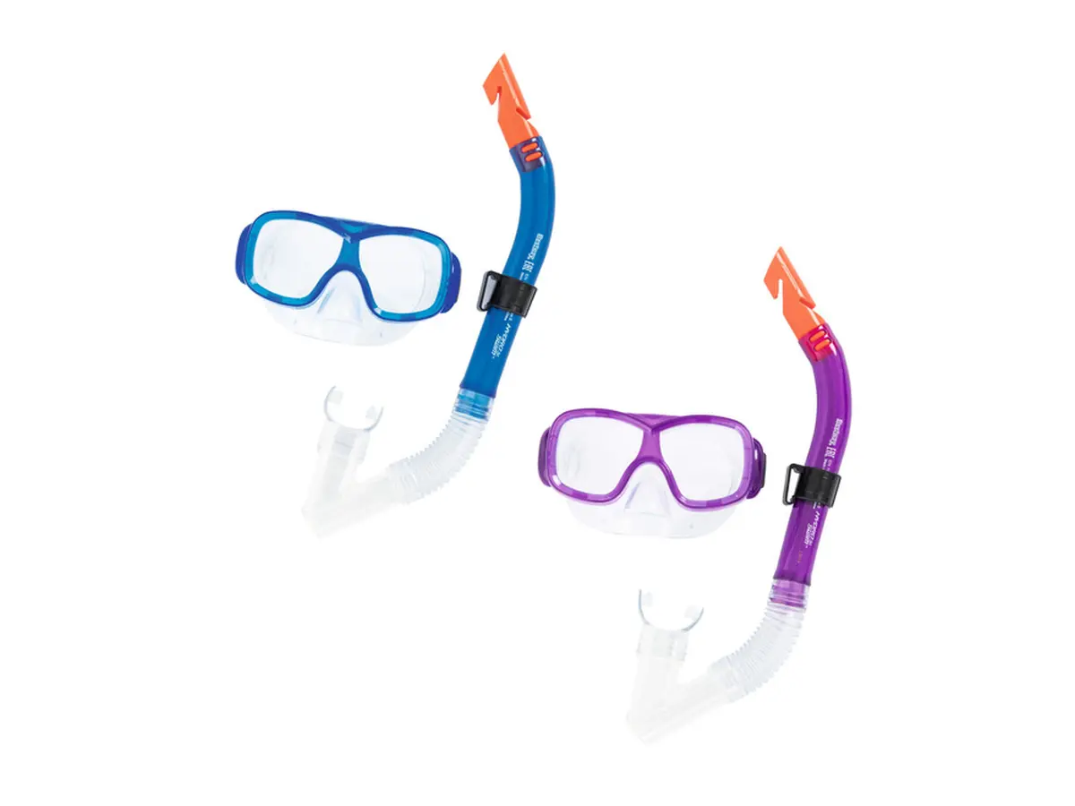 НАБОР ДЛЯ ПОДВОДНОГО ПЛАВАНИЯ пластмассовый детский "Pike" : маска + трубка (арт. 24032, код 331200)