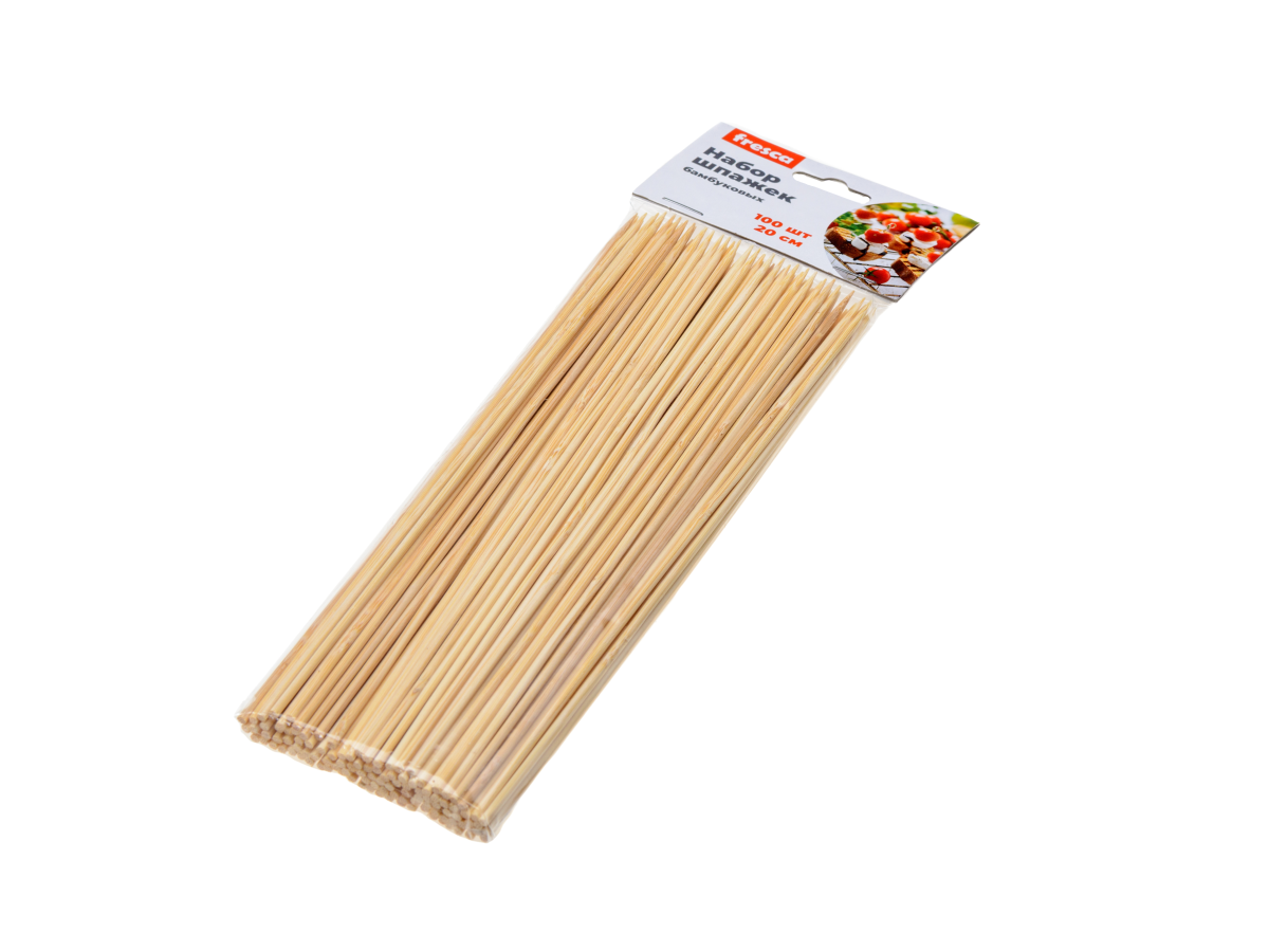 НАБОР ШПАЖЕК бамбуковых 100 шт. 20 см (арт. BB101798, код 239245)