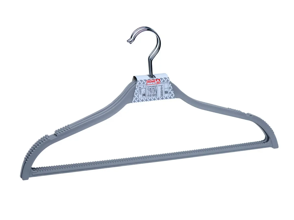 НАБОР ВЕШАЛОК ДЛЯ ОДЕЖДЫ пластмассовых 3 шт. 42 см с нескользящими плечиками (арт. BB102098, код 274291)