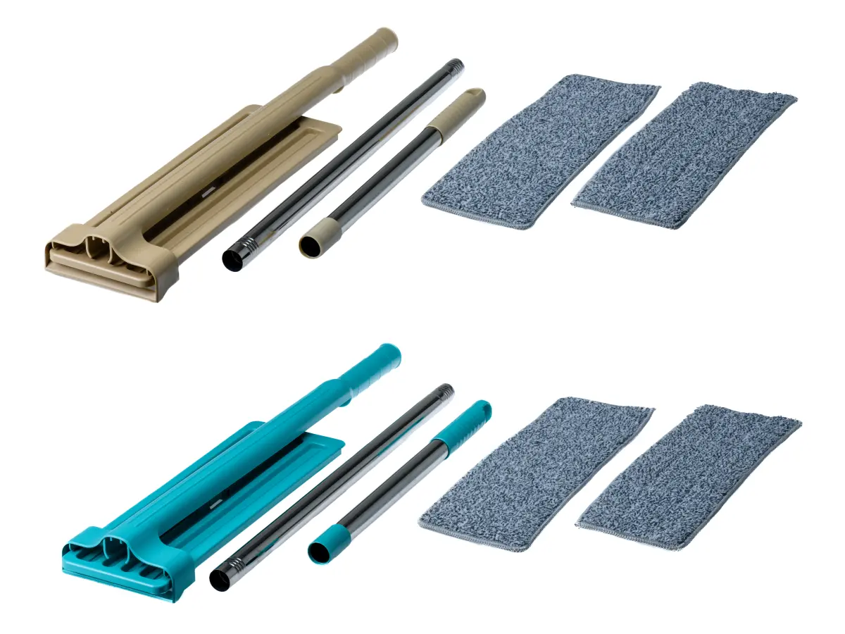 ШВАБРА пластмасса/металл с отжимом 127 см + сменная насадка (арт. 3725, код 277391)