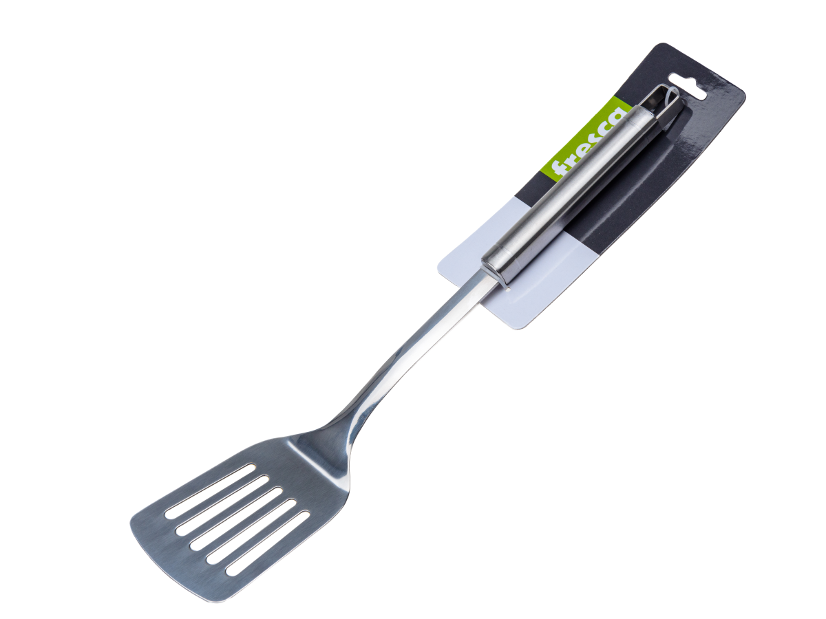 ЛОПАТКА КУХОННАЯ металлическая с прорезями 8*36,5 см (арт. 9685539, код 284580)