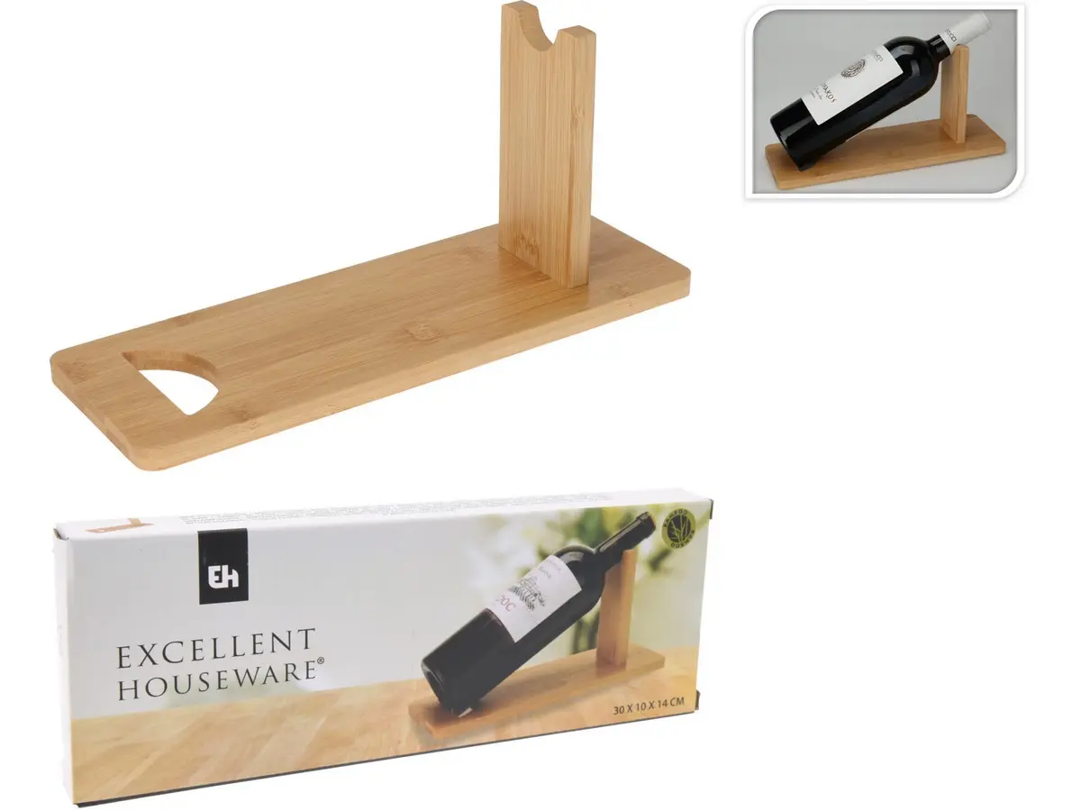 ПОДСТАВКА ДЛЯ БУТЫЛКИ бамбуковая 30*10*14 см (код 840965)