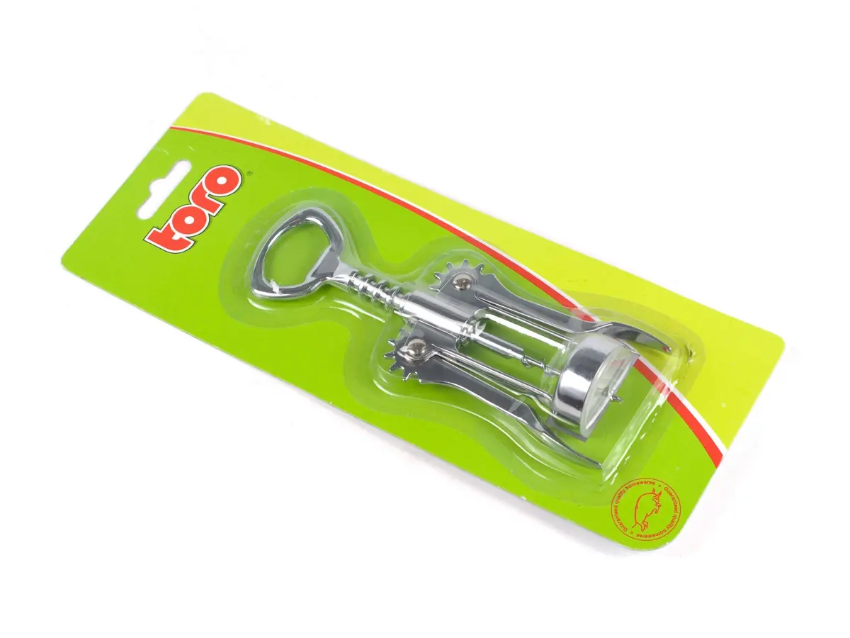 ШТОПОР С КРЫЛЬЯМИ металлический 18 см "TORO" (арт. 260053, код 060463)