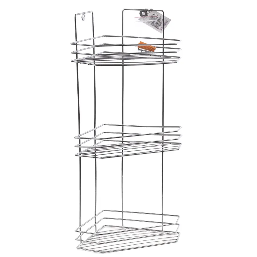 ПОЛКА ДЛЯ ВАННОЙ металлическая 3-хярусная 25*18*42,5 см (арт. ПТ-3, код 805639)