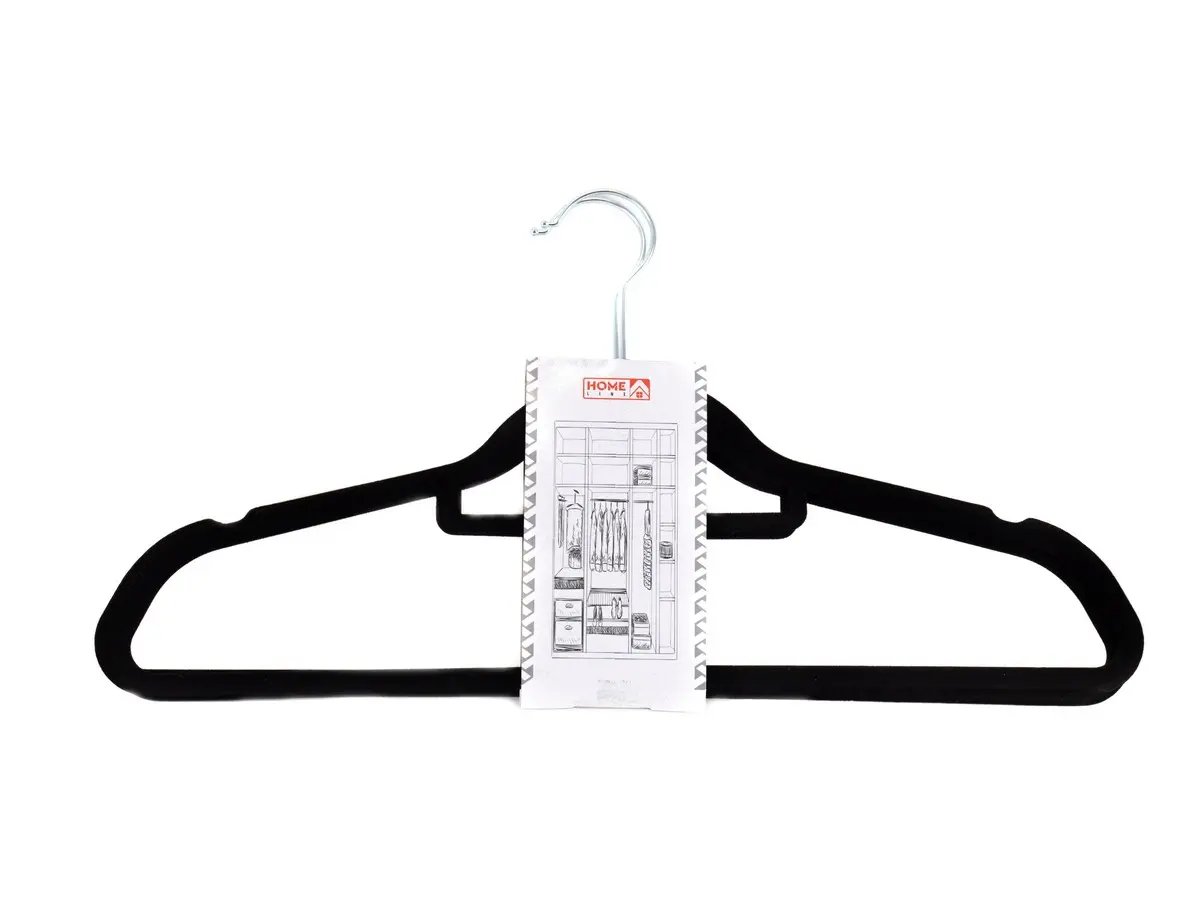 НАБОР ВЕШАЛОК ДЛЯ ОДЕЖДЫ велюр/пластмасса 2 шт. 45 см (арт. BB101909, код 251360)