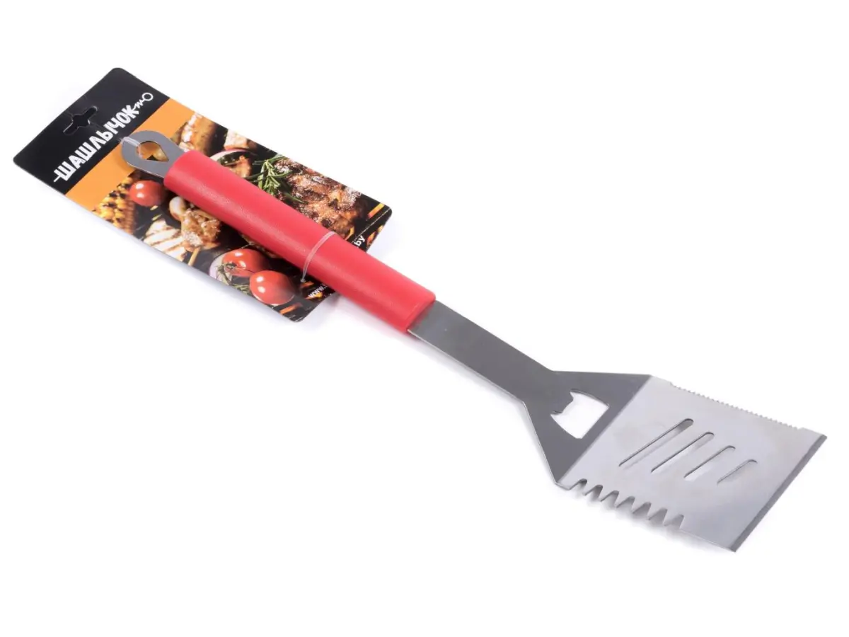 ЛОПАТКА ДЛЯ ГРИЛЯ металлическая с пластмассовой ручкой 44 см (арт. 69579P-B, код 171767)