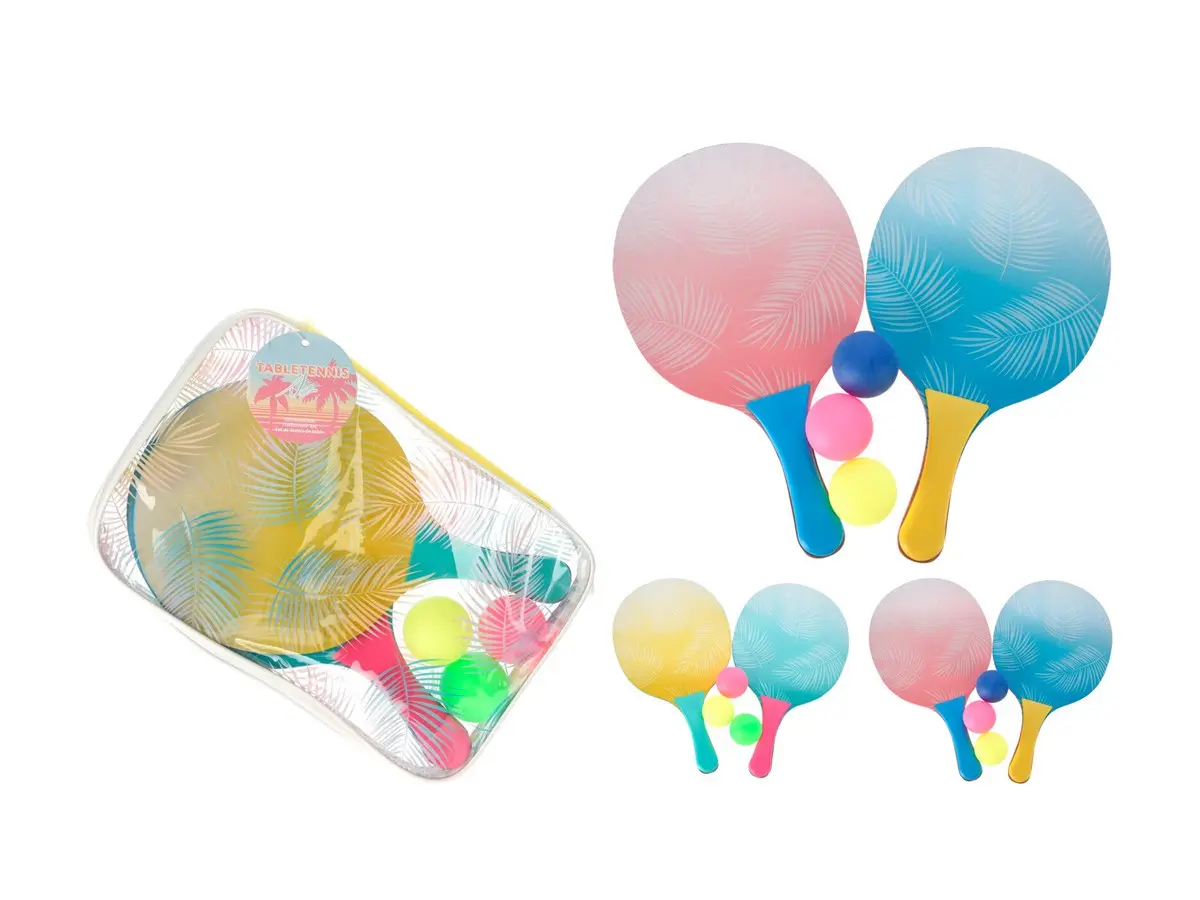 НАБОР ДЛЯ ИГРЫ В НАСТОЛЬНЫЙ ТЕННИС 5 пр.: 2 ракетки, 3 мяча (код 792007)