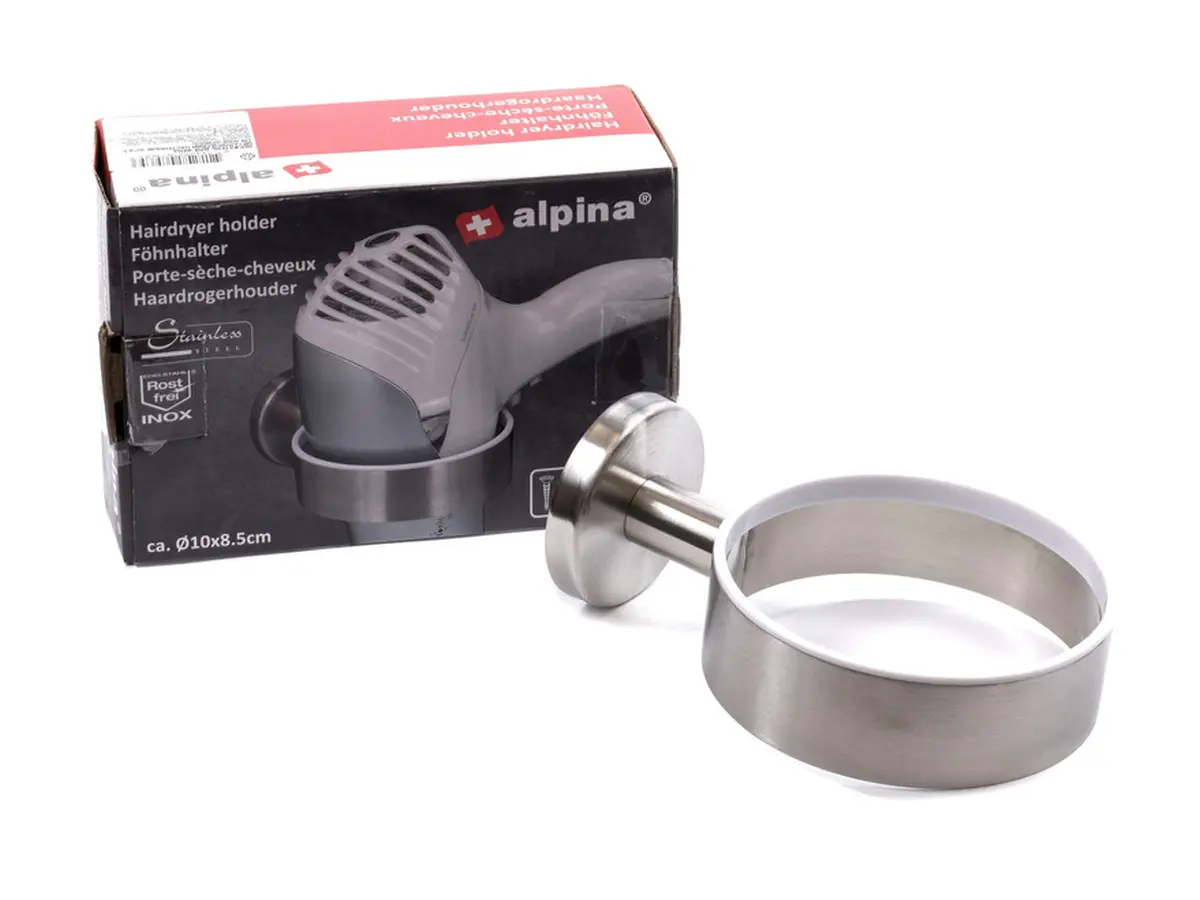 ДЕРЖАТЕЛЬ ДЛЯ ФЕНА металлический настенный 10*8,5 см (код 079653)