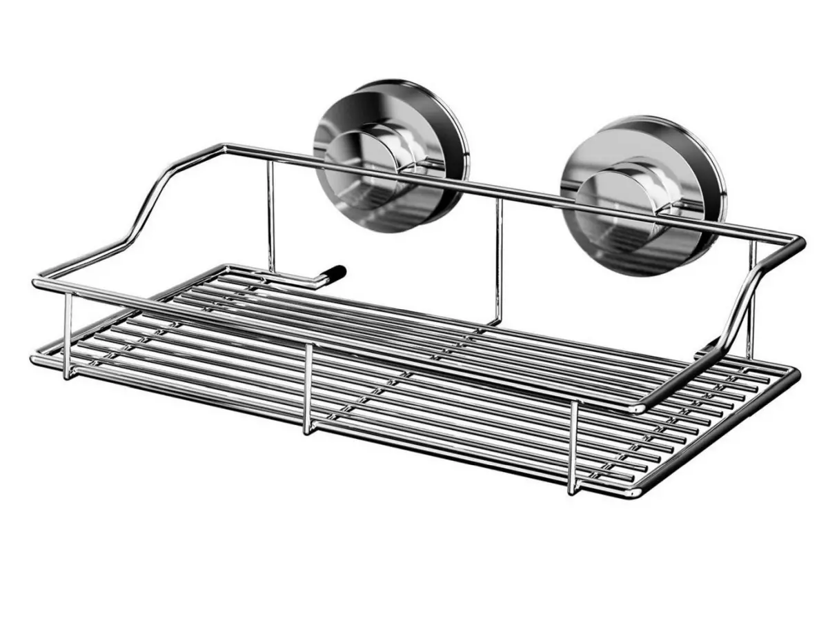 ПОЛКА ДЛЯ ВАННОЙ металлическая на присосках 35*18,7*9,5 см (арт. 12010100, код 120119)