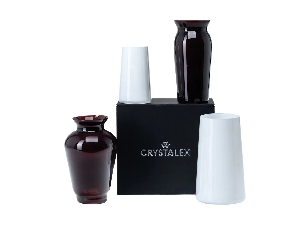 НАБОР ВАЗ стеклянных 4 шт. 8/12/12/12 см (арт. 81533/D5335/120-4, код 101729)