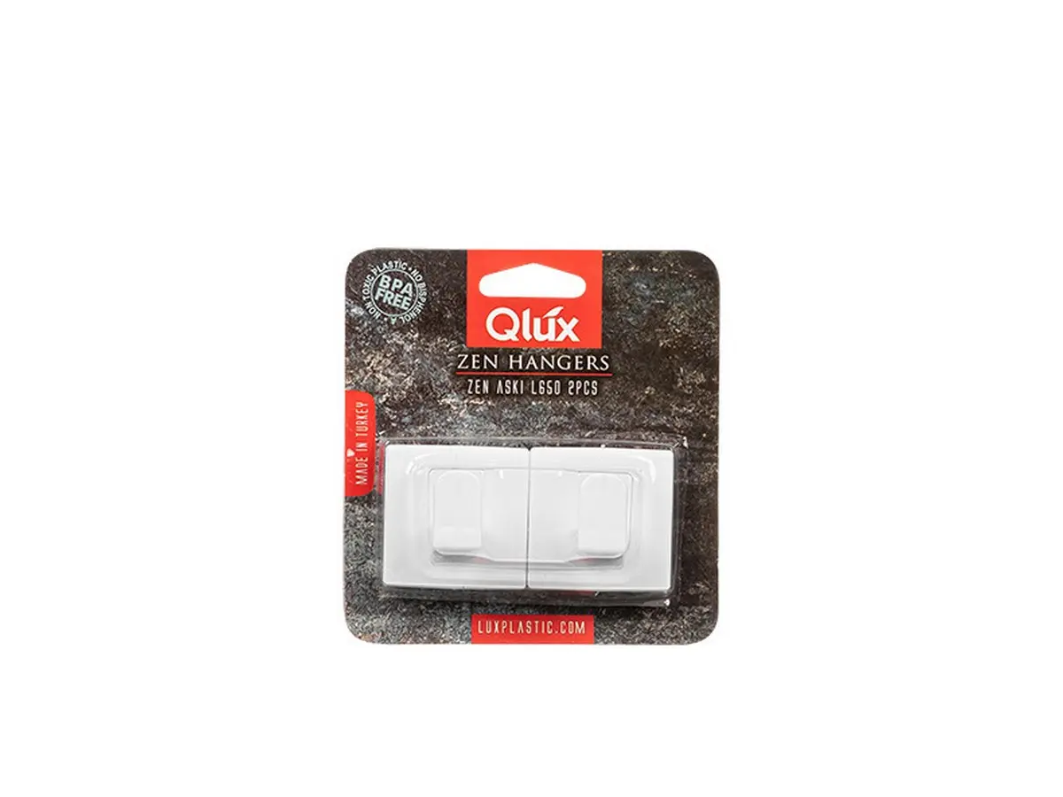 НАБОР КРЮЧКОВ пластмассовых "Zen" 2 шт./4,5*4,5 см на скотче (арт. L-00650, код 016507)