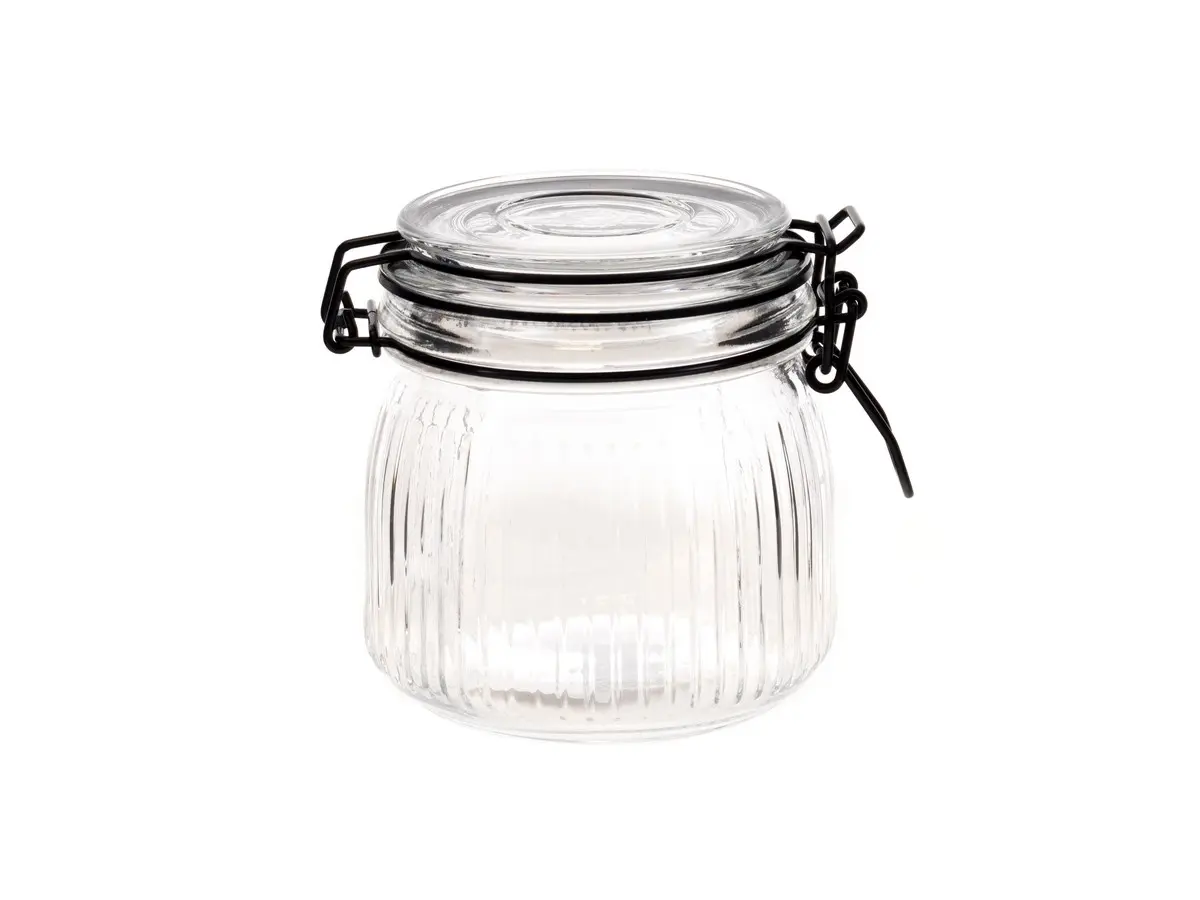 БАНКА ДЛЯ СЫПУЧИХ ПРОДУКТОВ стеклянная 500 мл/10,6*11,3 см с клипсой (арт. 92887-3, код 248834)