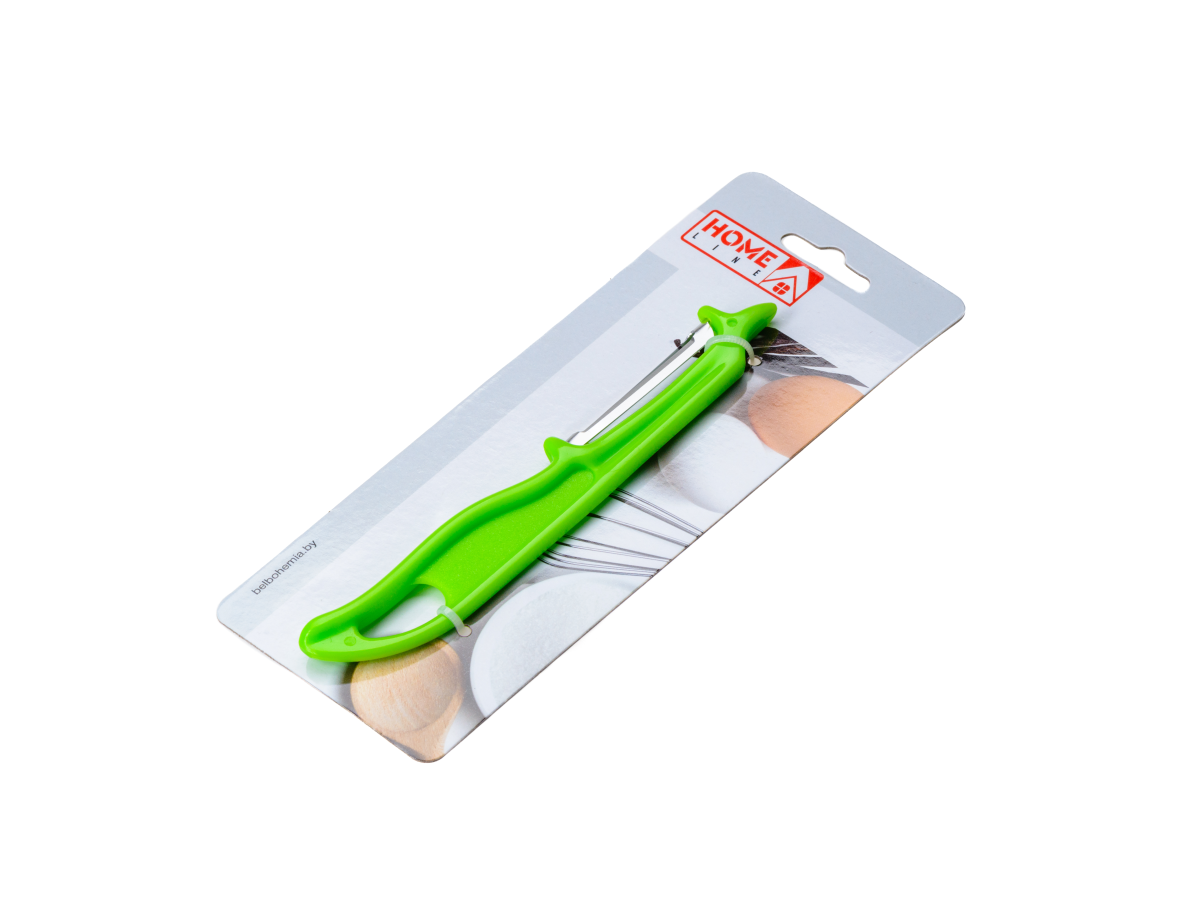 СКРЕБОК ДЛЯ ОЧИСТКИ ОВОЩЕЙ металлический с пластмассовой ручкой 14 см (арт. 870168, код 210497)