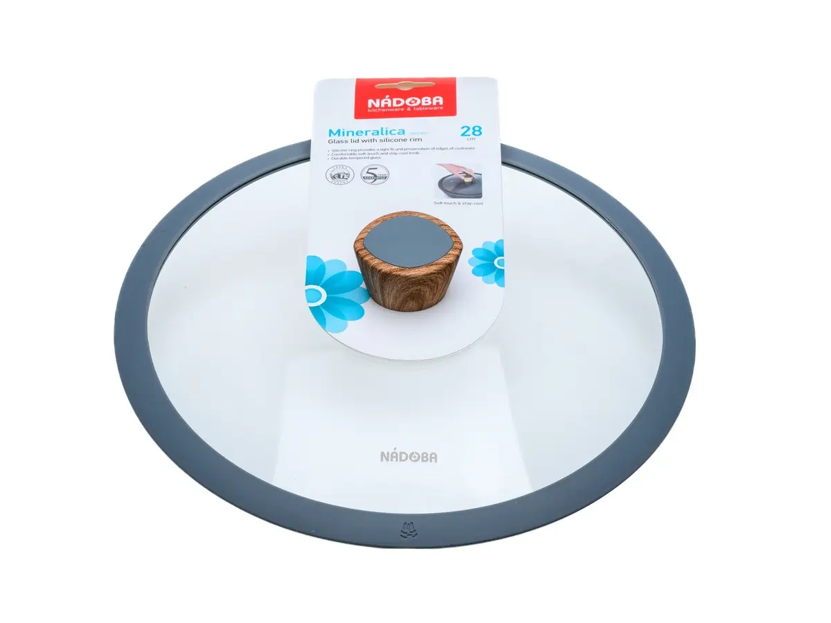 КРЫШКА стеклянная "MINERALICA" 28 см с силиконовым ободом (арт. 751211, код 954239)