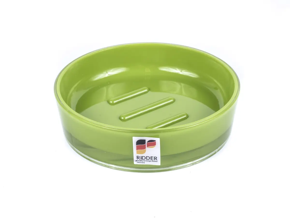 ПОДСТАВКА ДЛЯ МЫЛА акриловая "Disco Green" 11,3*11,3*3,3 см (арт. 2103305, код 210322)