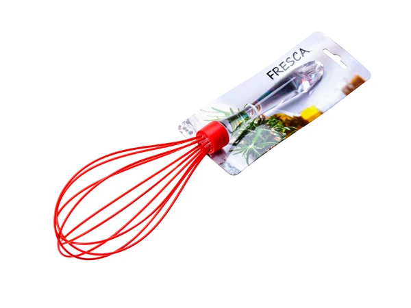 ВЕНЧИК ДЛЯ ВЗБИВАНИЯ силиконовый с пластмассовой ручкой 28 см (арт. 966233-1, код 210374)