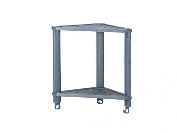 ПОЛКА УГЛОВАЯ пластмассовая "VIKEA" 2-ярусная 36,5*26*38см (арт. 787218, код 101229)