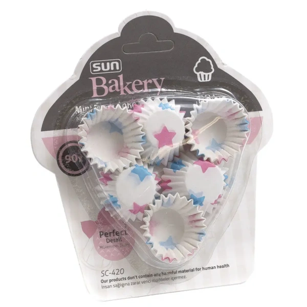 НАБОР ФОРМ ДЛЯ ВЫПЕКАНИЯ КЕКСОВ бумажных 90 шт. 4*1 см (арт. SC-420, код 624200)