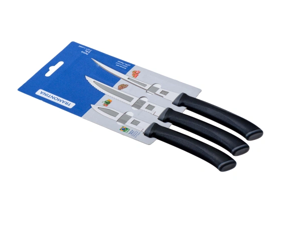 НАБОР НОЖЕЙ металлических "Felice" 3 шт. с полипропиленовыми ручками 8/11/12 см (арт. 23499077, код 324428)