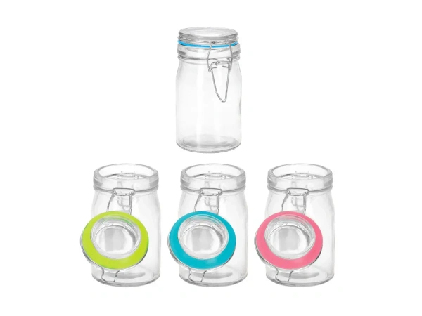 БАНКА ДЛЯ СЫПУЧИХ ПРОДУКТОВ стеклянная с клипсой 250 мл/6,5*9 см (арт. CD1001760, код 299902)