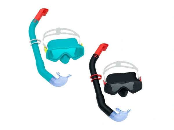 НАБОР ДЛЯ ПОДВОДНОГО ПЛАВАНИЯ пластмассовый "Aqua Prime" : маска + трубка (арт. 24071, код 331552)