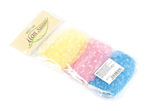 НАБОР ШАПОЧЕК ДЛЯ ДУША поливинилхлорид 3 шт. 26 см (арт. BH101-3, код 060318)