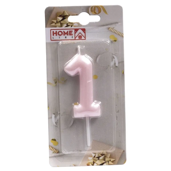 СВЕЧА для торта "Цифра 1" 3*6 см (арт. DY0016-4/1, код 225484)