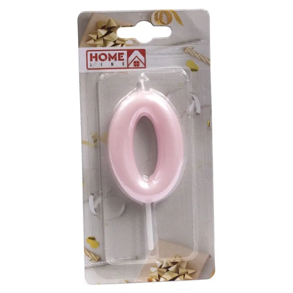 СВЕЧА для торта "Цифра 0" 4*6 см (арт. DY0016-4/0, код 225576)