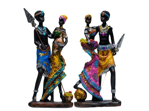 СТАТУЭТКА полистоун "Пара из Найроби" 10*6*21,5 см (арт. 27455118, код 267255)