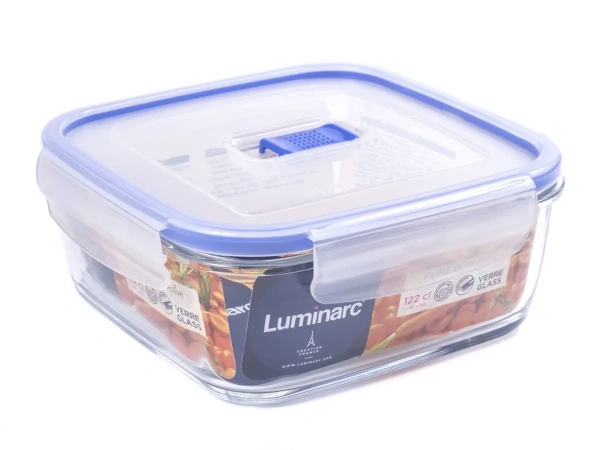 КОНТЕЙНЕР стеклянный "Purebox Active" 1220 мл с пластмассовой крышкой (арт. P3552, код 176427)