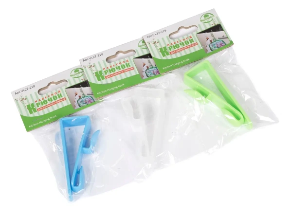 КРЮЧОК ДЛЯ КУХОННОГО ТЕКСТИЛЯ пластмассовый навесной (арт. VL27-219, код 623497)