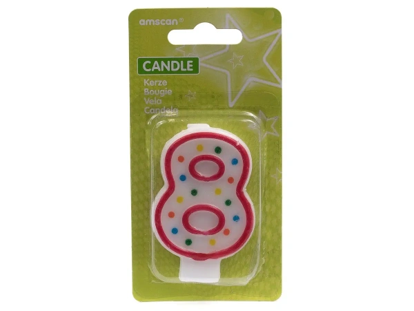 СВЕЧА для торта "Цифра 8" 7,6 см (арт. INT176008, код 233960)