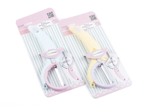 СКРЕБОК ДЛЯ ОЧИСТКИ ОВОЩЕЙ металлический с пластмассовой ручкой 17 см (арт. SC-2410, код 724104)