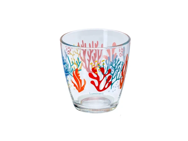 СТАКАН стеклянный низкий "Концепто. Кораллы" 250 мл/8,5 см (арт. O0450, код 053650)