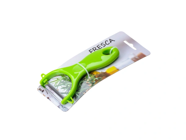 СКРЕБОК ДЛЯ ОЧИСТКИ ОВОЩЕЙ металлический с пластмассовой ручкой 13 см (арт. 869887, код 210480)