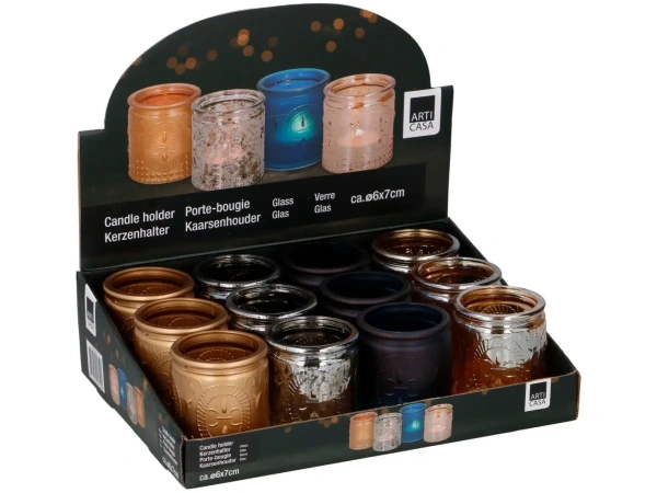 ПОДСВЕЧНИК стеклянный 6*7 см (код 057194)